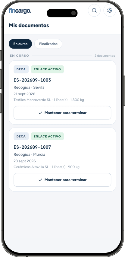 Fincargo DeCA mobile app